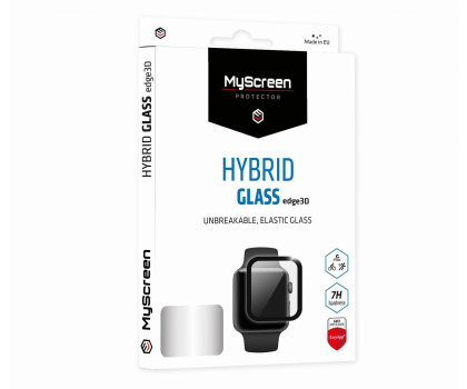 Pasek i akcesoria do zegarków MyScreen Szkło DIAMOND HybridGLASS edge3D EA Black SmartWatch do Apple Watch 6/SE 44mm